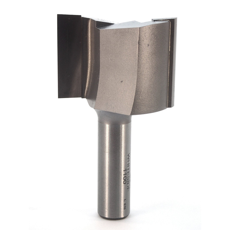 Double Flute Straight Cut Router Bit - 1/2" SH - Diameter:1-3/4" - Cutting Length:1-1/4" - Overall Length:3"
